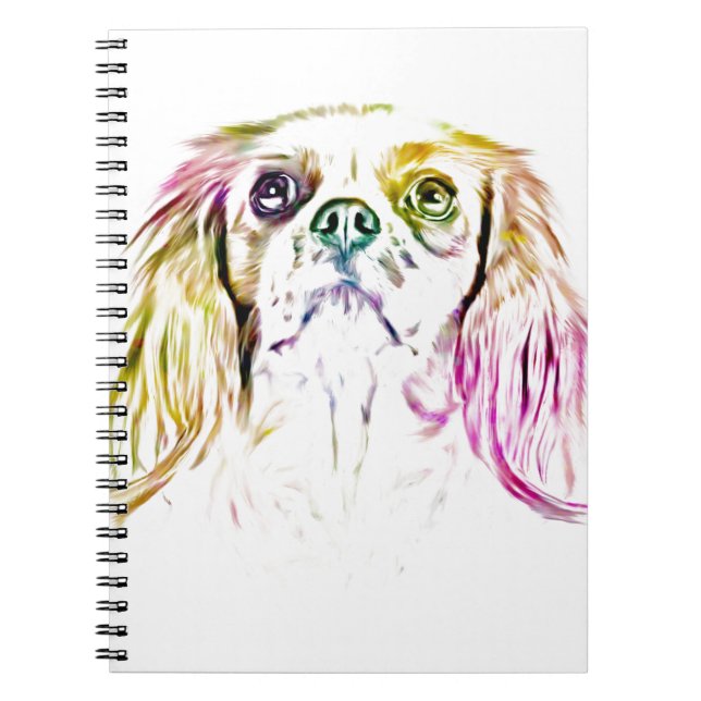 Cavalier King Charles Spaniel Dog Art Painting Notizblock (Vorderseite)