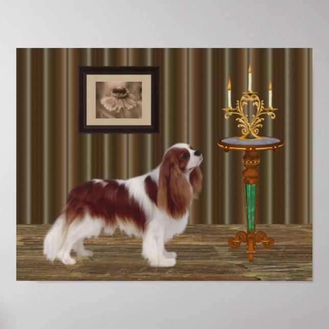 Cavalier King Charles Spaniel Dog Art Poster (Vorne)