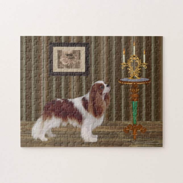 Cavalier King Charles Spaniel Dog Art Puzzle (Horizontal)