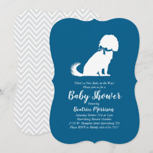 Cavalier King Charles Spaniel Dog Baby Shower Boy Einladung