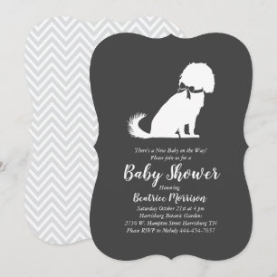 Cavalier King Charles Spaniel Dog Baby Shower Einladung