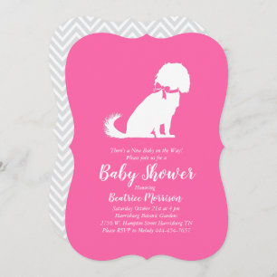 Cavalier King Charles Spaniel Dog Baby Shower Girl Einladung
