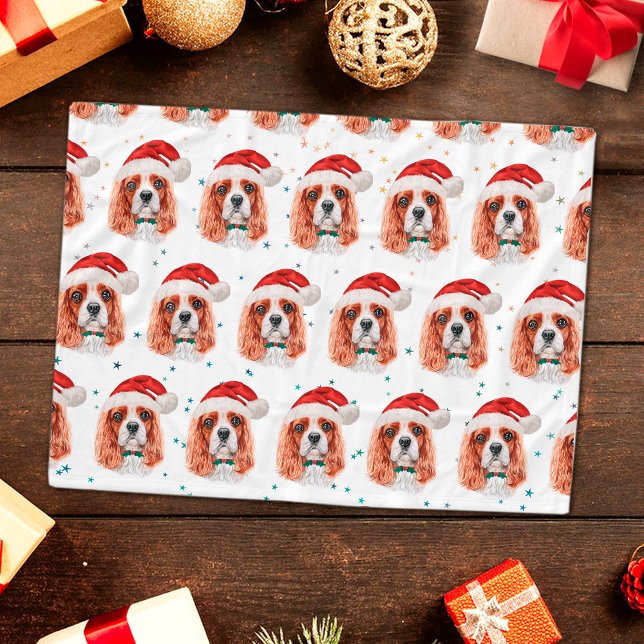 Cavalier King Charles Spaniel Dog Breed Christmas Fleecedecke (Von Creator hochgeladen)