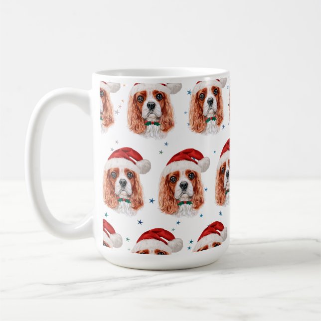 Cavalier King Charles Spaniel Dog Breed Christmas Kaffeetasse (Links)