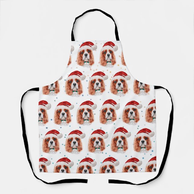 Cavalier King Charles Spaniel Dog Breed Christmas Schürze (Vorderseite)