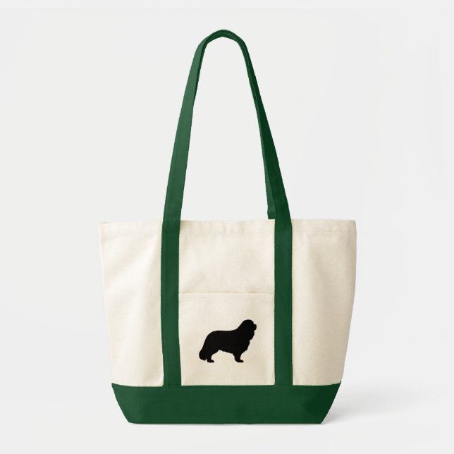 Cavalier King Charles Spaniel Dog Breed Silhouette Tragetasche (Vorne)