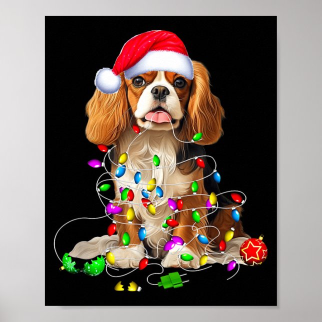 Cavalier King Charles Spaniel Dog Christmas Orname Poster (Vorne)