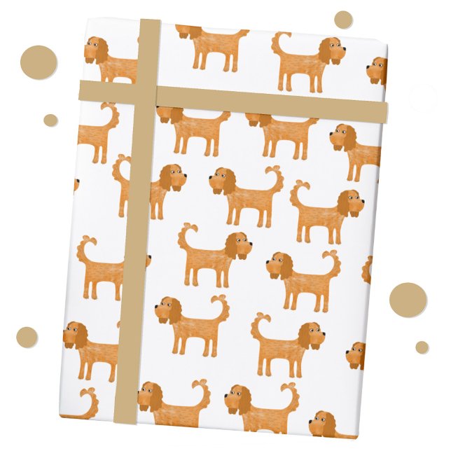 Cavalier King Charles Spaniel Dog Geschenkpapier (Spaniel dog gift wrap)