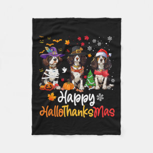 Cavalier King Charles Spaniel Dog Halloween Christ Fleecedecke