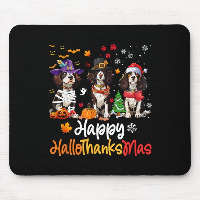 Cavalier King Charles Spaniel Dog Halloween Christ Mousepad (Vorne)