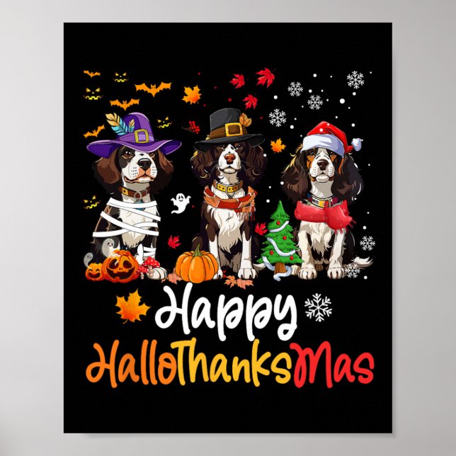 Cavalier King Charles Spaniel Dog Halloween Christ Poster (Vorne)