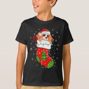 Cavalier King Charles Spaniel Dog in Christmas Soc T-Shirt