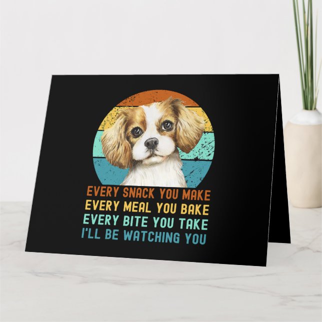 Cavalier King Charles Spaniel Dog Jeden Snack Sie Karte (Vorderseite)