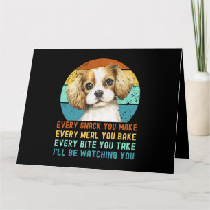 Cavalier King Charles Spaniel Dog Jeden Snack Sie Karte