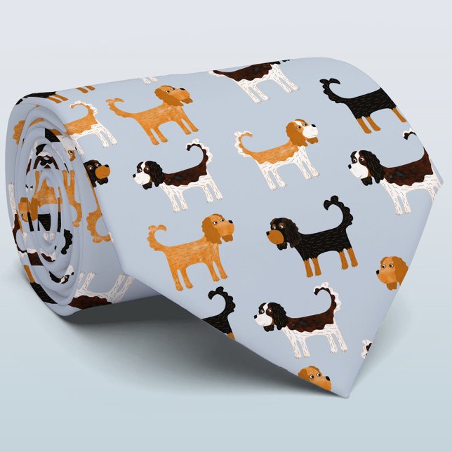 Cavalier King Charles Spaniel Dog Krawatte (Cavalier King Charles Spaniel tie for dog lovers and veterinarians)