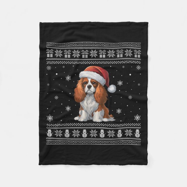 Cavalier King Charles Spaniel Dog liebvers Ugly Xm Fleecedecke (Vorderseite)