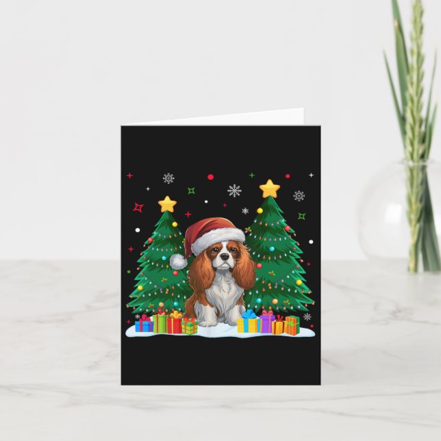 Cavalier King Charles Spaniel Dog Lovers Santa Xma Karte (Vorderseite)