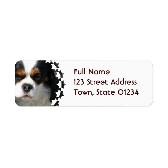 Cavalier King Charles Spaniel Dog Mailing Label (Vorne)