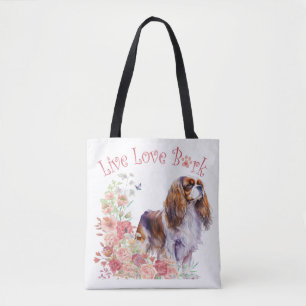 Cavalier King Charles Spaniel Dog Mama Floral