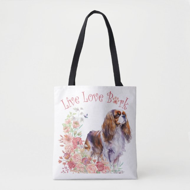 Cavalier King Charles Spaniel Dog Mama Floral (Vorderseite)