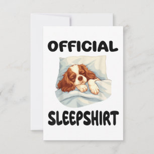 Cavalier King Charles Spaniel Dog Offiziell Sleeps Dankeskarte