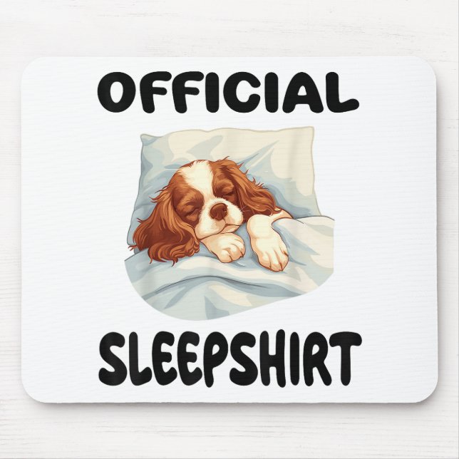 Cavalier King Charles Spaniel Dog Offiziell Sleeps Mousepad (Vorne)