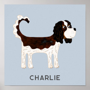 Cavalier King Charles Spaniel Dog Personalisiert Poster