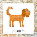 Cavalier King Charles Spaniel Dog Personalisiert Poster<br><div class="desc">Niedliches Ruby Cavalier King Charles Spaniel Hundedesign,  um Sie zum Lächeln zu bringen. Originelle Kunst von Nic Squirrell. Ändern Sie den Namen,  um ihn zu personalisieren.</div>
