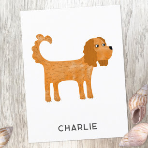 Cavalier King Charles Spaniel Dog Personalisiert Postkarte
