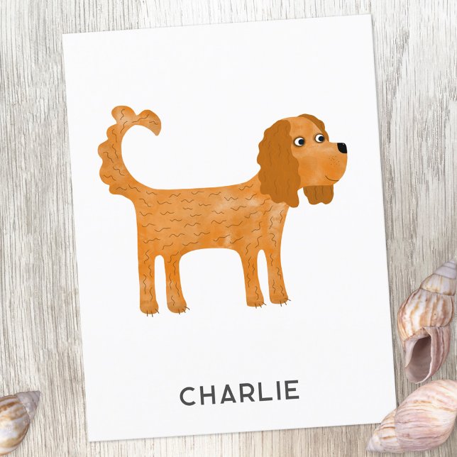 Cavalier King Charles Spaniel Dog Personalisiert Postkarte (Von Creator hochgeladen)