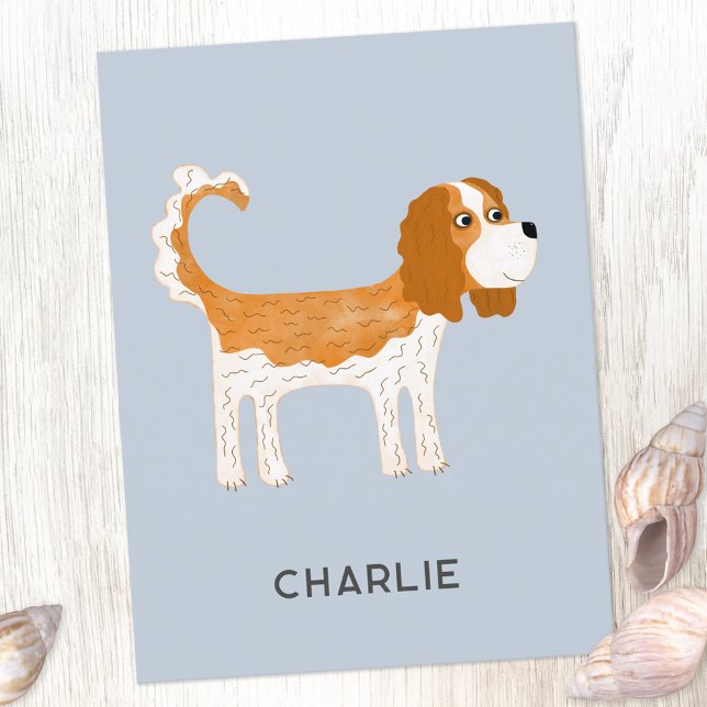 Cavalier King Charles Spaniel Dog Personalisiert Postkarte (Von Creator hochgeladen)