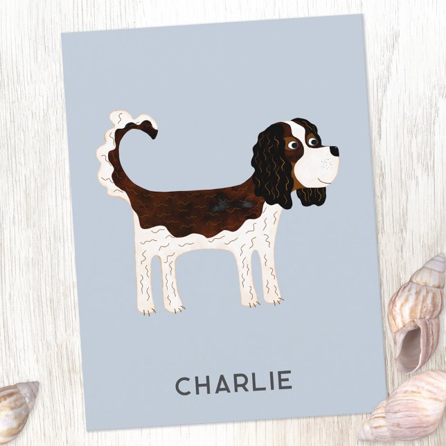 Cavalier King Charles Spaniel Dog Personalisiert Postkarte (Von Creator hochgeladen)