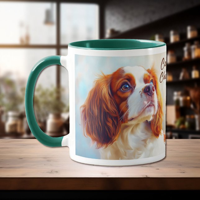 Cavalier King Charles Spaniel Dog Portrait Tasse (Von Creator hochgeladen)