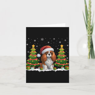 Cavalier King Charles Spaniel Dog Santa Christmas Karte