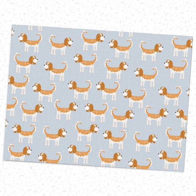 Cavalier King Charles Spaniel Dog Seidenpapier (Cavalier King Charles Spaniel dog tissue paper for animal lovers)