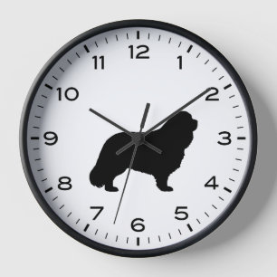 Cavalier King Charles Spaniel Dog Silhouette Uhr