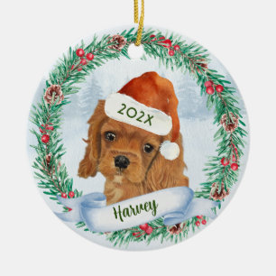 Cavalier King Charles Spaniel Dog Weihnachten Keramik Ornament