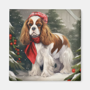 Cavalier King Charles Spaniel Dog Weihnachten Magnet