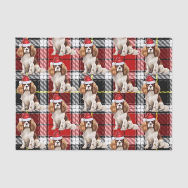 Cavalier King Charles Spaniel Dog Weihnachten Seidenpapier (Vorderseite)