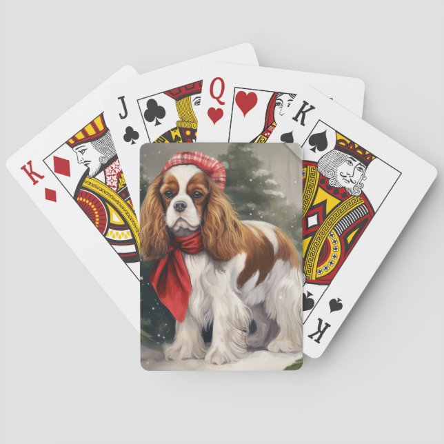 Cavalier King Charles Spaniel Dog Weihnachten Spielkarten (Rückseite)