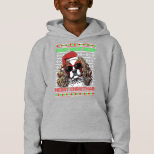 Cavalier King Charles Spaniel Dog Woof Merry Chris Hoodie