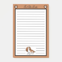 Cavalier King Charles Spaniel Dog zu tun Liste Post-it Klebezettel