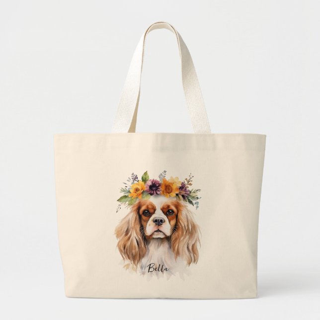 Cavalier King Charles Spaniel Dog züchten Jumbo Ta Jumbo Stoffbeutel (Vorne)