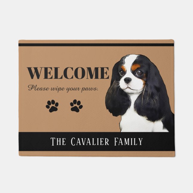 Cavalier King Charles Spaniel Doormat Fußmatte (Vorderseite)