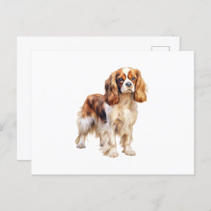 Cavalier King Charles Spaniel drucken Dog Art Prin Postkarte