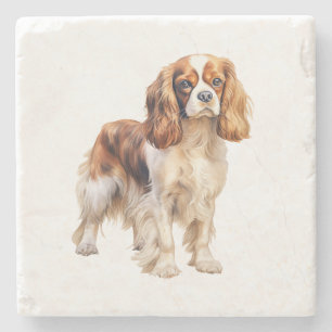 Cavalier King Charles Spaniel drucken Dog Art Prin Steinuntersetzer