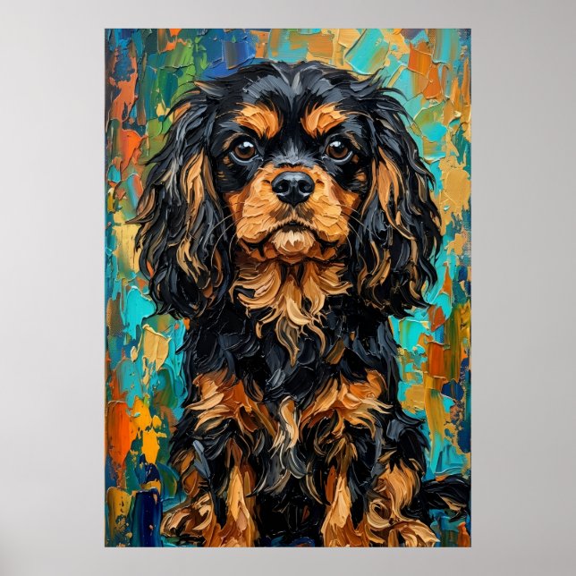 Cavalier King Charles Spaniel Farbpalette Kn Poster (Vorne)