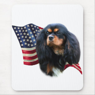 Cavalier King Charles Spaniel Flag Mousepad