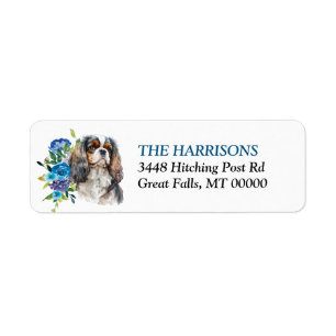 Cavalier King Charles Spaniel Floral