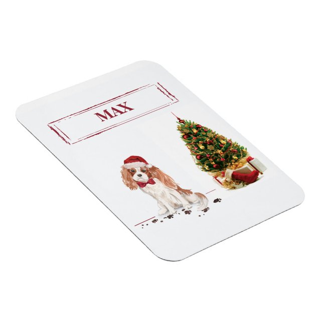 Cavalier King Charles Spaniel Funny Christmas Dog Magnet (Rechte Seite)